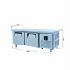 Iceinox UTS 220 N CR Pişirici Altı Buzdolabı - 2 Kapılı