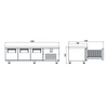 Iceinox UTS 330 N Pişirici Altı Buzdolabı - 3 Kapılı