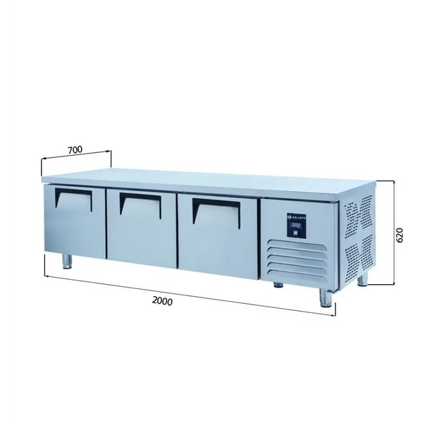 Iceinox UTS 330 N CR Pişirici Altı Buzdolabı - 3 Kapılı