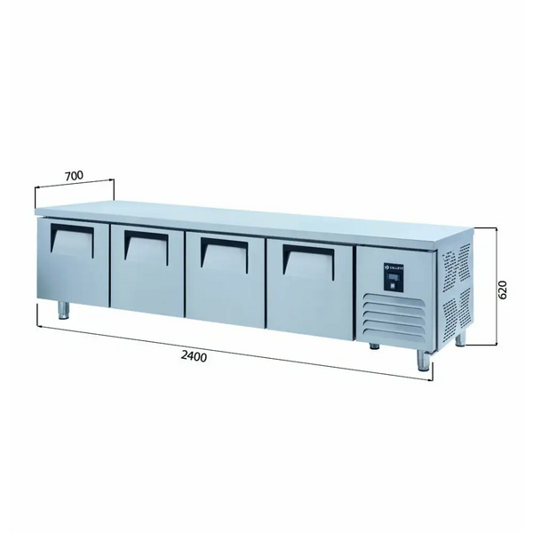 Iceinox UTS 450 Pişirici Altı Buzdolabı - 4 Kapılı