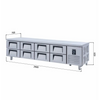 Iceinox Pişirici Altı Buzdolabı - 8 Çekmeceli - 240x70x60 Cm