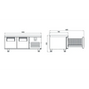 Iceinox Pişirici Altı Dondurucu - 2 Kapılı - 140x70x60 Cm