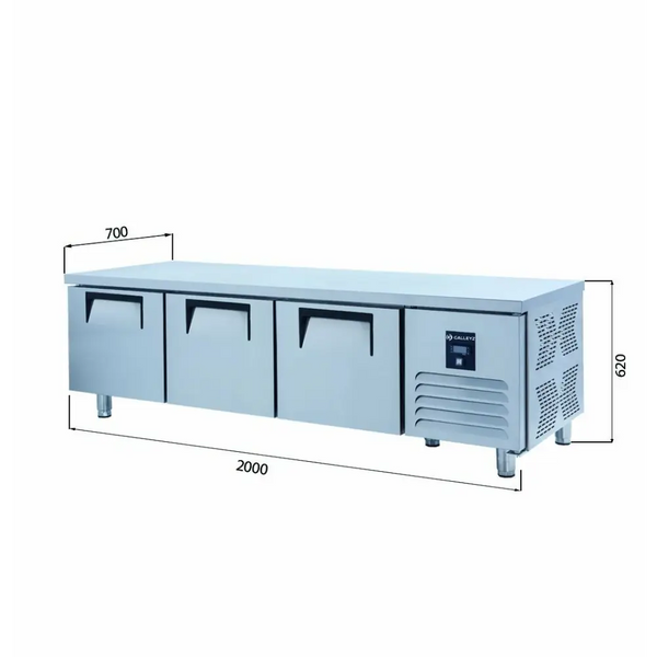 Iceinox Pişirici Altı Dondurucu - 3 Kapılı - 200x70x60 Cm