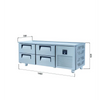 Iceinox Pişirici Altı Dondurucu - 4 Çekmeceli - 140x70x60 Cm
