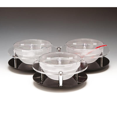 Zicco ZCP-114 Kaseli Döner Polikarbon, Teşhir Standı, 3'lü, 23 cm