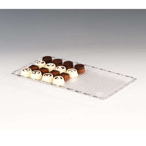 Zicco ZCP-224 Polikarbon Çikolata Teşhir Tepsisi, 15x30 cm, Şeffaf
