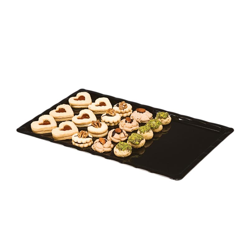 Zicco ZCP-229 Polikarbon Çikolata Teşhir Tepsisi, 25x40 cm, Siyah