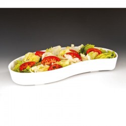 Zicco ZCP-299 Polikarbon Damla Teşhir Tabağı, 45x21x6.5 cm, Beyaz