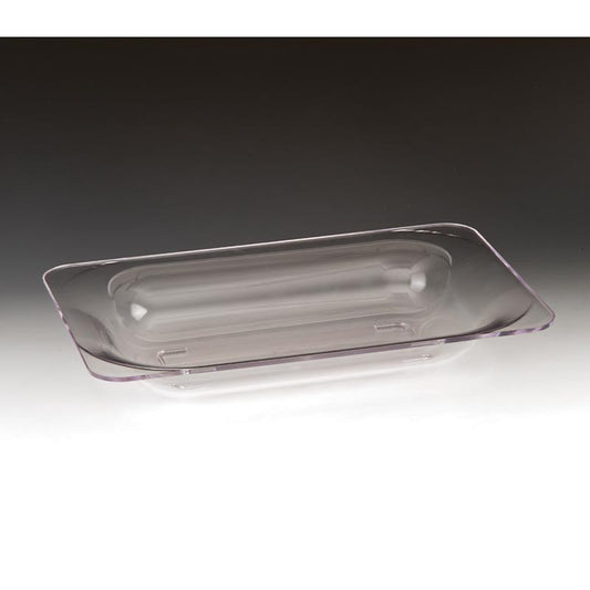 Zicco ZCP-298 Polikarbon Dikdörtgen Teşhir Tabağı, 40x26x6.5 cm, Şeffaf