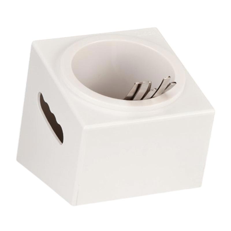 Zicco ZCP-414 Polikarbon Çatal Kaşık Standı, 16.5x18x15 cm, Beyaz