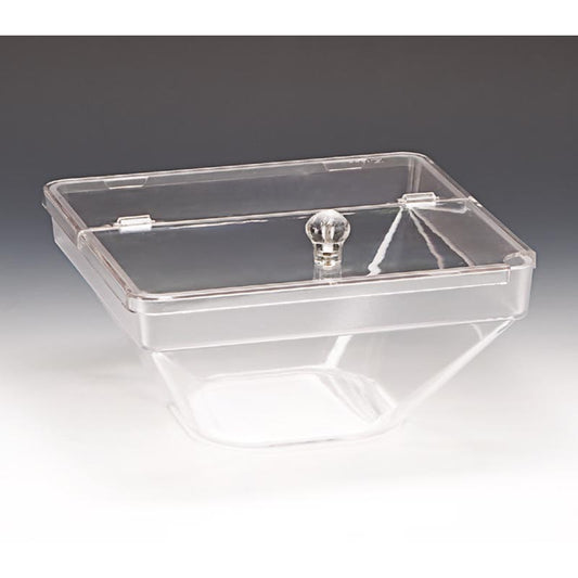 Zicco ZCP-611 Polikarbon Kapaklı Teşhir Kasesi, 22x22x11 cm, Şeffaf