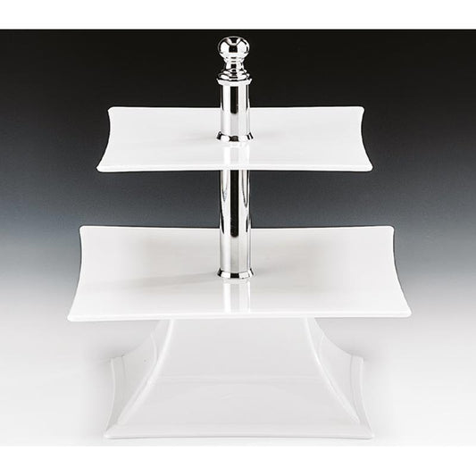 Zicco ZCP-630 Polikarbon Teşhir Standı, 2 Katlı, 24 cm, Beyaz