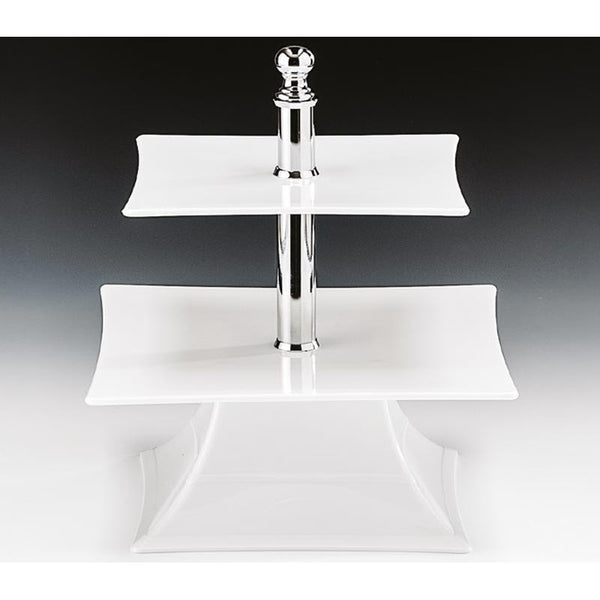 Zicco ZCP-630 Polikarbon Teşhir Standı, 2 Katlı, 24 cm, Beyaz