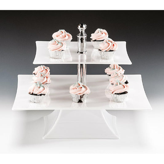 Zicco ZCP-631 Polikarbon Teşhir Standı, 2 Katlı, 25x35x29 cm, Beyaz