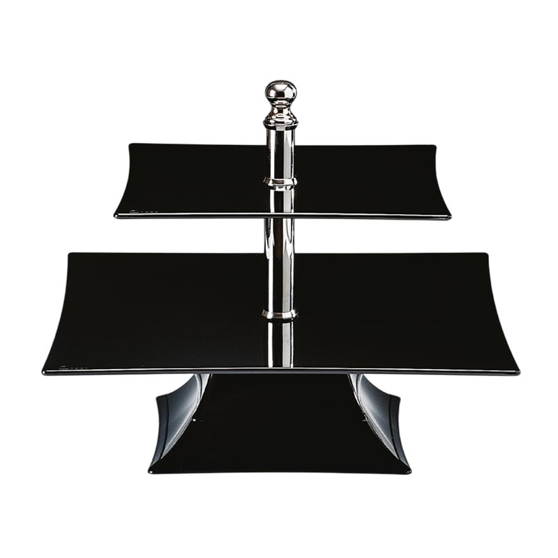 Zicco ZCP-631 Polikarbon Teşhir Standı, 2 Katlı, 25x35x29 cm, Siyah