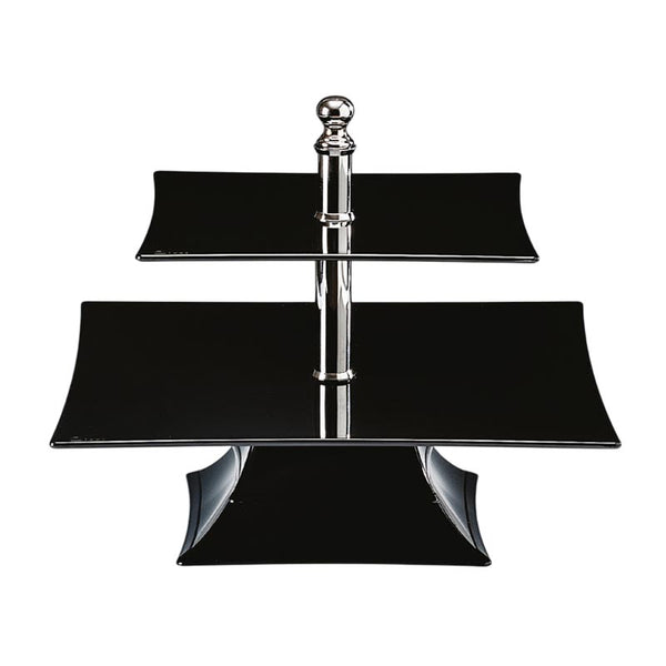 Zicco ZCP-631 Polikarbon Teşhir Standı, 2 Katlı, 25x35x29 cm, Siyah
