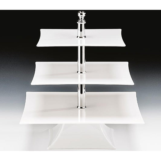 Zicco ZCP-638 Polikarbon Teşhir Standı, 3 Katlı, 44 cm, Beyaz