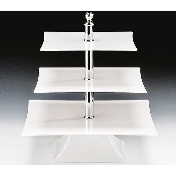 Zicco ZCP-638 Polikarbon Teşhir Standı, 3 Katlı, 44 cm, Beyaz