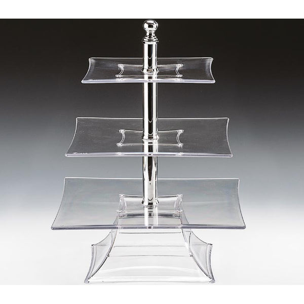 Zicco ZCP-632 Polikarbon Teşhir Standı, 3 Katlı, 39 cm, Şeffaf