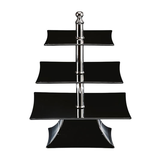 Zicco ZCP-632 Polikarbon Teşhir Standı, 3 Katlı, 39 cm, Siyah