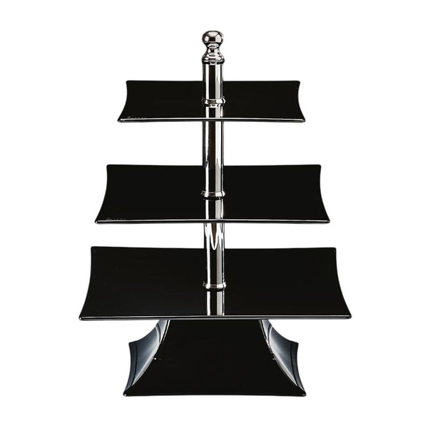Zicco ZCP-632 Polikarbon Teşhir Standı, 3 Katlı, 39 cm, Siyah