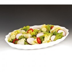 Zicco ZCP-296 Polikarbon Oval Teşhir Tabağı, 41.5x29.5x5.5 cm, Beyaz