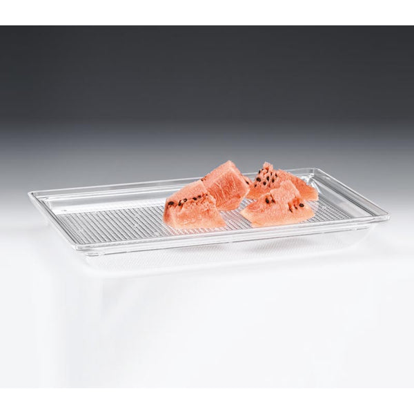 Zicco ZCP-467 Polikarbon Tepsil Akrilik Karpuz Teşhir Tepsisi, 55x35.5 cm, Şeffaf