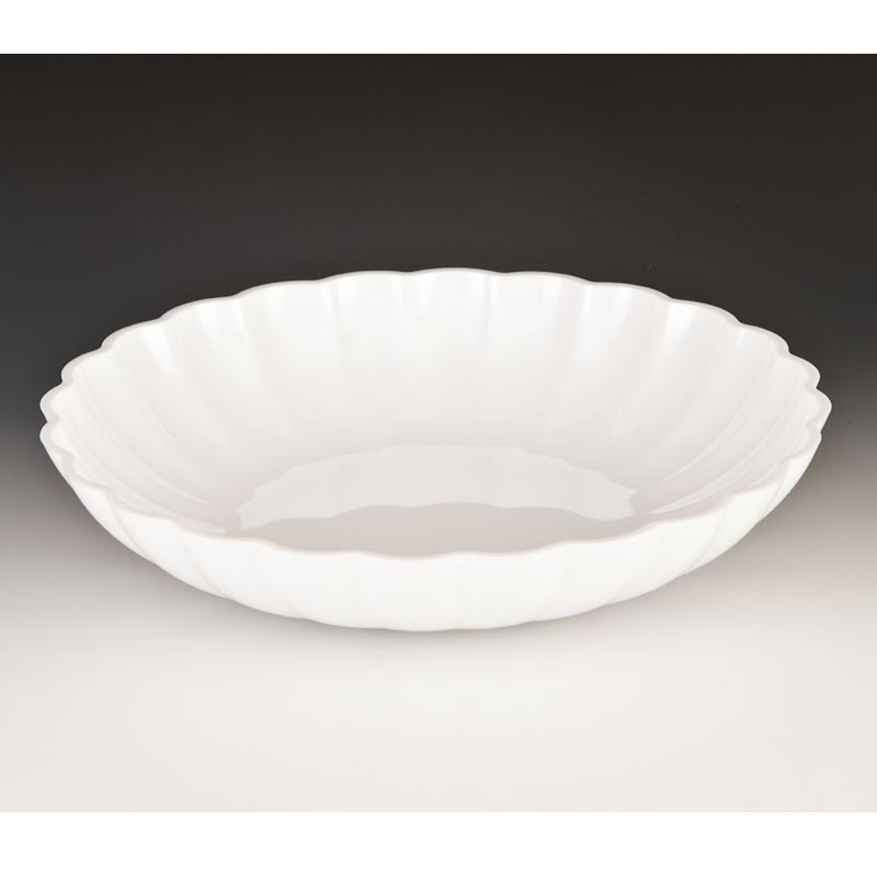 Zicco ZCP-297 Polikarbon Yuvarlak Teşhir Kasesi, 36x7 cm, Beyaz