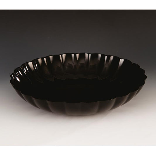 Zicco ZCP-297 Polikarbon Yuvarlak Teşhir Kasesi, 36x7 cm, Siyah