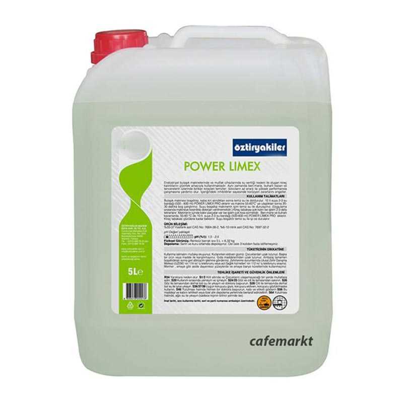 Öztiryakiler Power Limex Eco Bulaşık Makine Kireç Çözücü, 5 L