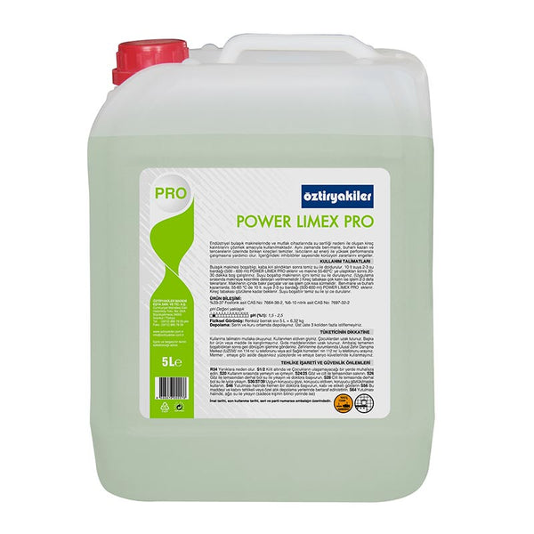 Öztiryakiler Power Limex Pro Bulaşık Makinası Kireç Sökücü, 5 L