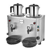 Remta DE15 Jumbo Çay Makinesi, 2 Demlikli, 9+9 L, Elektrikli, Gri