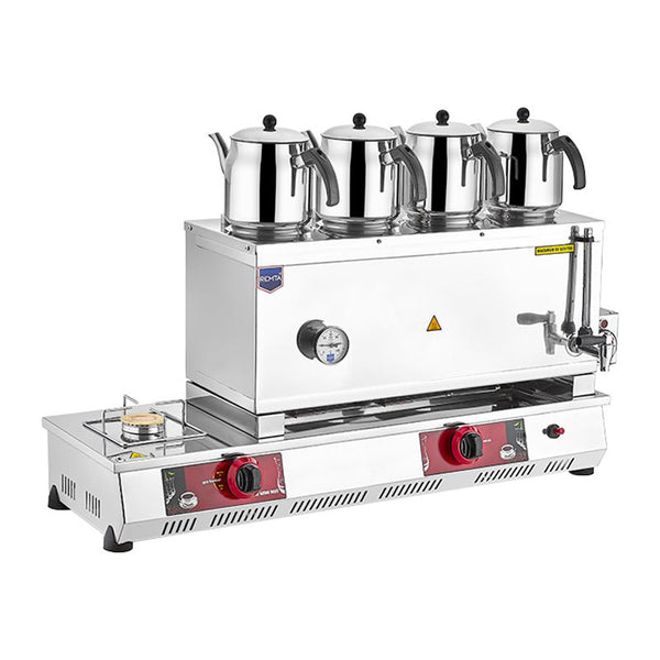 Remta N14E 85 Model 4 Demlikli Çay Ocağı, 43 L, Gazlı+Elektrikli