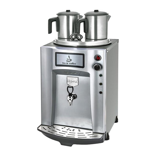 Remta DE11P Premium Jumbo Çay Makinesi, 2 Demlikli, 23 L, Gri