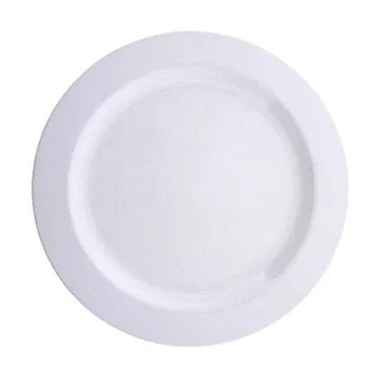 Rubikap Polistiren Tek Kullanımlık Düz Tabak, 19 cm, Beyaz