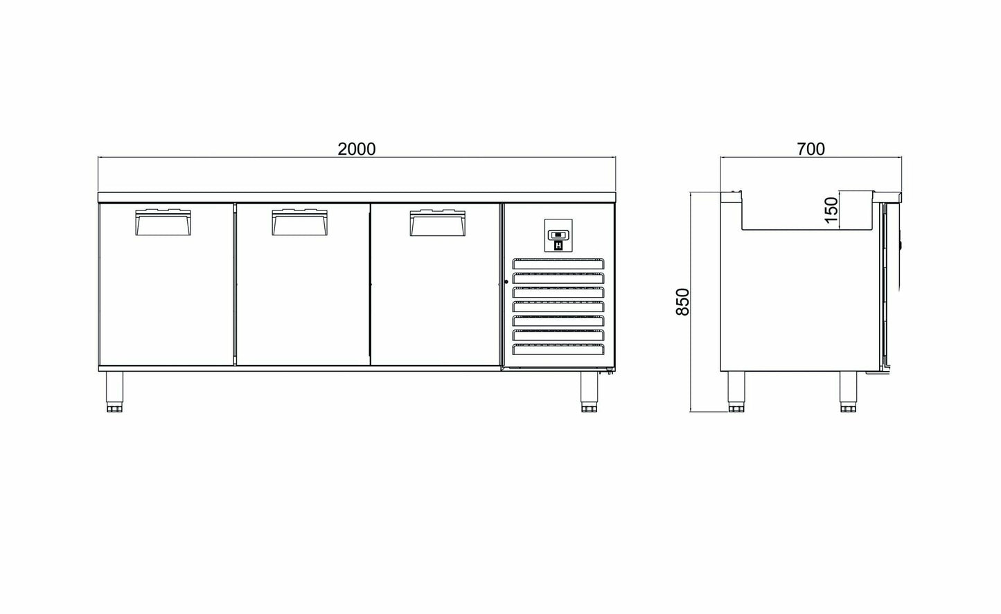 Servis Buzdolapları - 3 Kapılı - STS 515