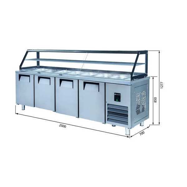 Iceinox Servis Buzdolabı - 4 Kapılı - STS-650 CR