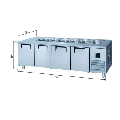 Service Refrigerator - 4 Doors - STS 650 CR