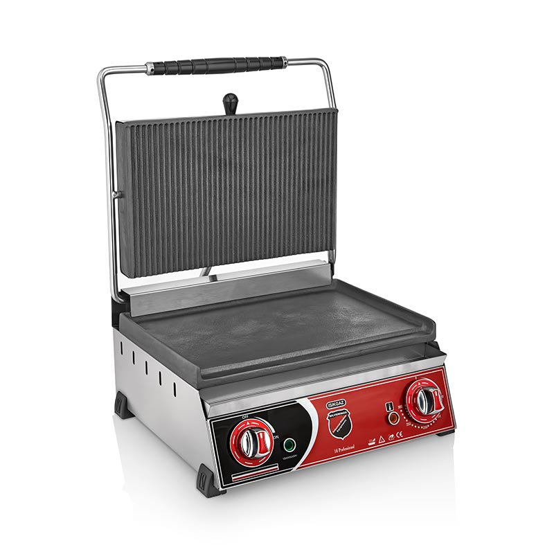 SilverInox 2130DZ Tost Makinesi, Altı Düz, 16 Dilim, Elektrikli