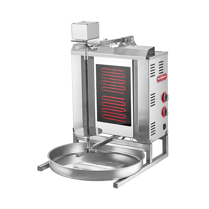 SilverInox ED-02 Üstten Motorlu Döner Ocağı, 2 Radyanlı, Elektrikli