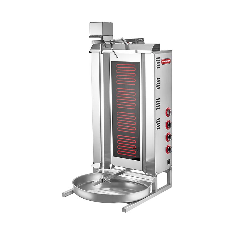 SilverInox ED-04 Üstten Motorlu Döner Ocağı, 4 Radyanlı, Elektrikli