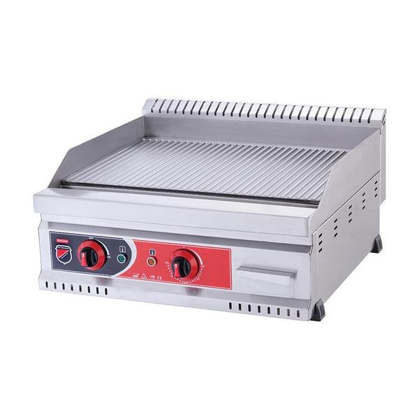 SilverInox PGE-80-D 600 Seri Düz Pleyt Izgara, 80x80 cm, Elektrikli