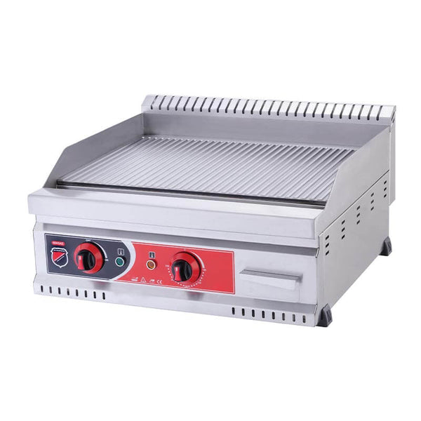 SilverInox PGE-60-T 600 Seri Tam Oluklu Izgara, 60x60 cm, Elektrikli