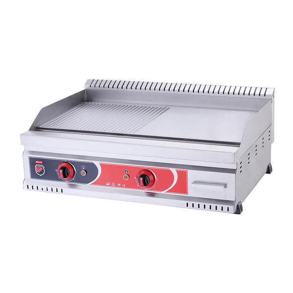 SilverInox PGE-60-Y 600 Seri Yarı Oluklu Izgara, 60x60 cm, Elektrikli