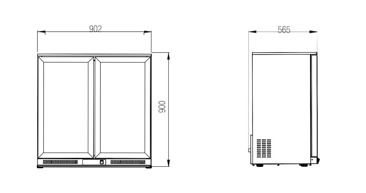 Bar Tipi  Buzdolapları - Çarpma 2 Kapılı- GBB 250