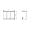Iceinox GBB.350 Bar Tip Çarpma Kapı Buzdolabı, 135x53x90 cm