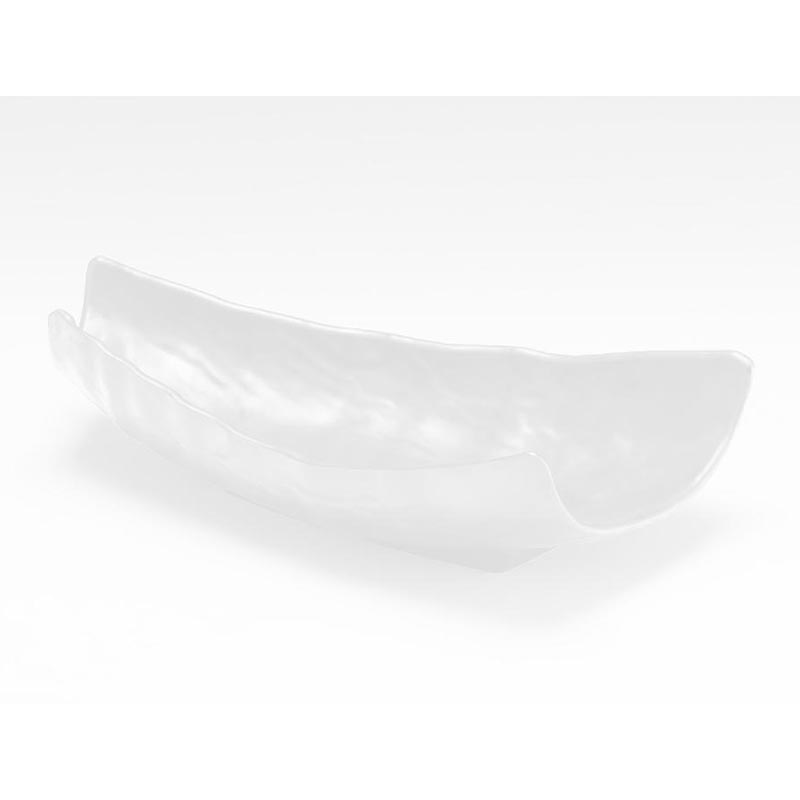 Zicco K-9600 Taş Model Melamin Teşhir Tabağı, 13x26 cm, Beyaz