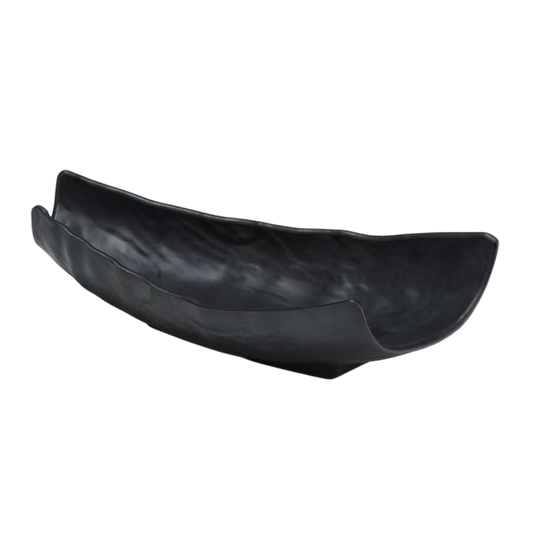 Zicco K-9650 Taş Model Melamin Teşhir Tabağı, 17x34.5 cm, Siyah