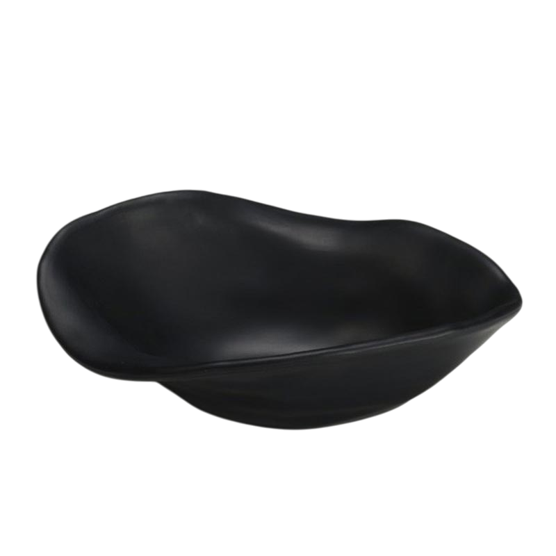 Zicco K-9800 Taş Model Melamin Teşhir Tabağı, 19x23 cm, Siyah