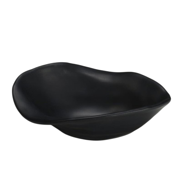 Zicco K-9800 Taş Model Melamin Teşhir Tabağı, 19x23 cm, Siyah